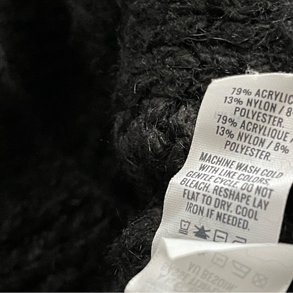 AERIE Black Cable Knit Cosy Sweater - Picture 7 of 7